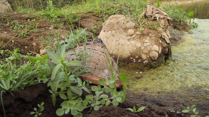 Discarded Hat on Bank of Progo River