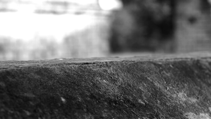 Reflections on Stone in Monochrome, One